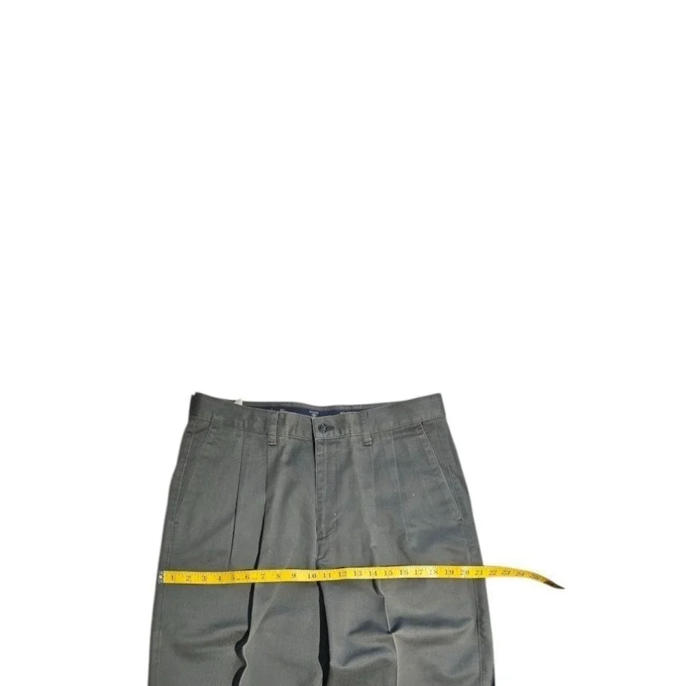 Dockers Mens Pleated Front Grey‎ Chino Pants Straight Leg Casual Slacks 37x30